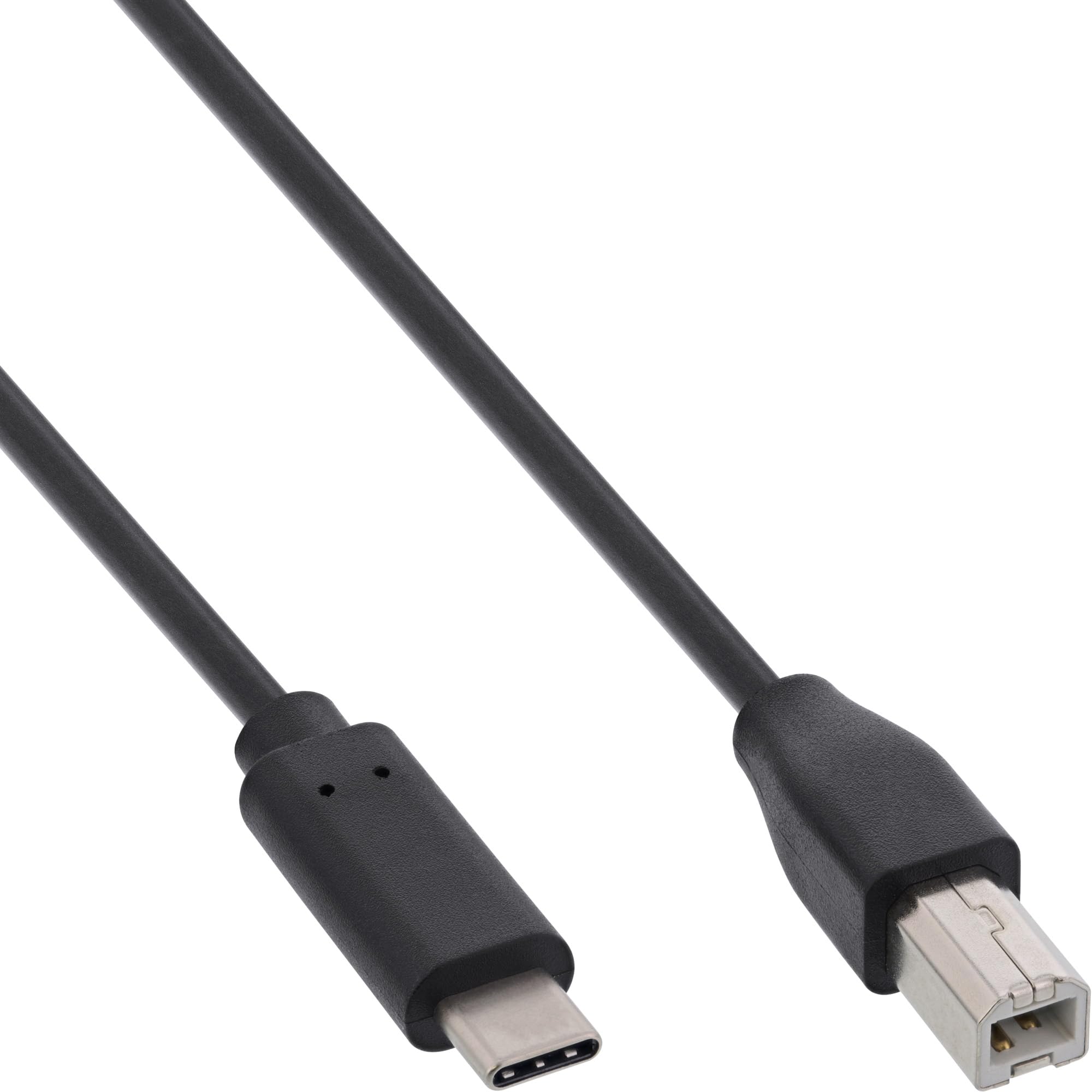 InLine® USB 2.0 cable – Type C Plug to B Plug black Black 2 m