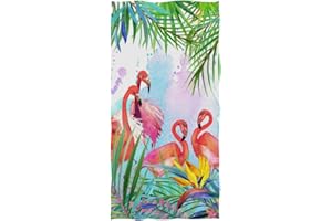 Naanle Chic Tropical Exotic Flamingo Soft Highly Absorbent Large Decorative Hand Towels Multipurpose for Bathroom, Hotel, Gym and Spa (16 x 30 Inches)