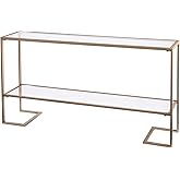 SEI FURNITURE Horten Glam Narrow Console Table, gold.