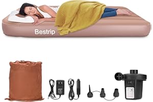 Bestrip Air Mattress Twin Size Inflatable Bed with Electric Air Pump Single Camping Blow Up Mattress Camping Accessories