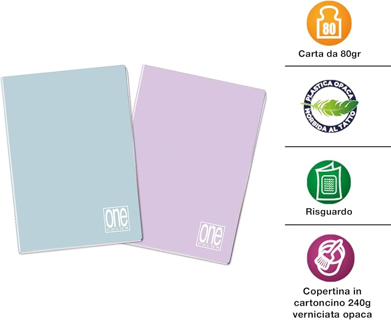 - 10 Maxi cuadernos One Color PASTELLO con Jolly Page - Cuadrícula 0Q — foto 4 de 7