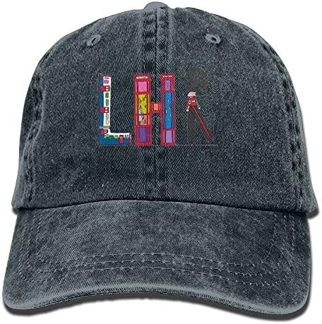 SKXJ0IOAI Baby's Tee Unisex Flat Bill Hip Hop Cap Baseball Hat Head-Wear Cotton Snapback Hats Navy