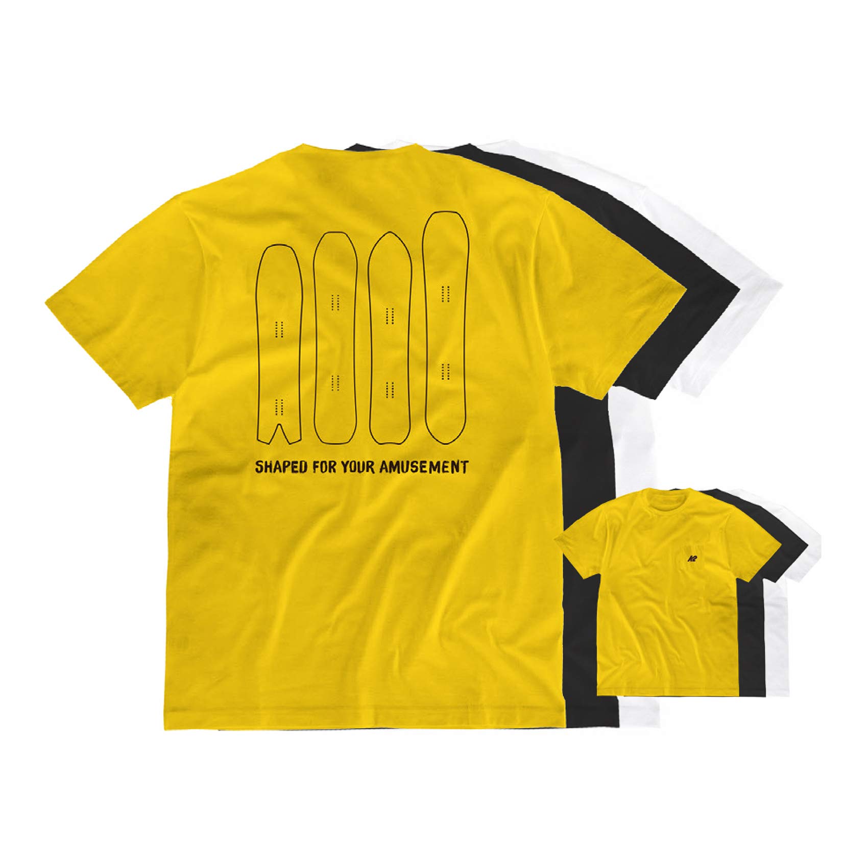 K2 20D2401.1.2.S Snowboard Unisex Adult Enjoyers Tee T-Shirt, Black, S