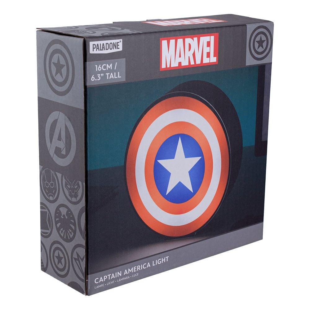 Paladone Marvel - Captain America - Boîte Lumineuse 15cm