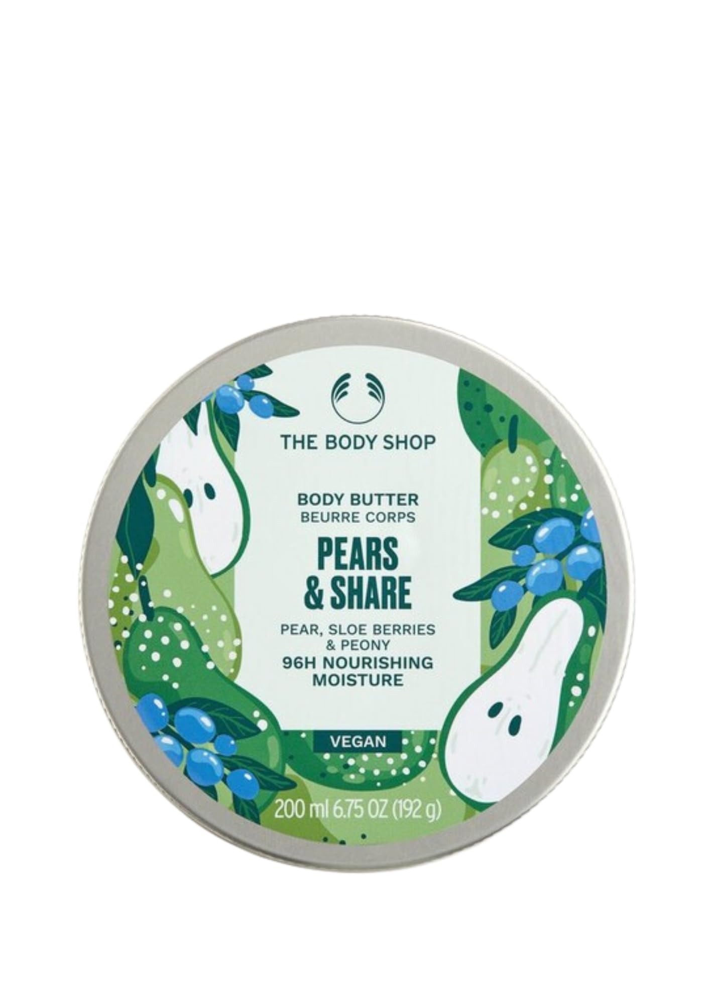 The Body Shop Pears & Share - Pear, Sloe Berries & Peony 200ml Body Butter - Vegan