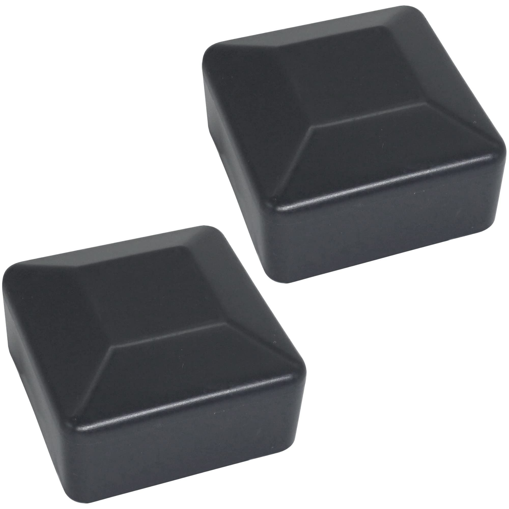 SKIR'CO (2 pcs) Fence Post Caps, Square 50 x 50 mm Grey Plastic Caps for Fence Posts, Anthracite Grey RAL 7016 Colour