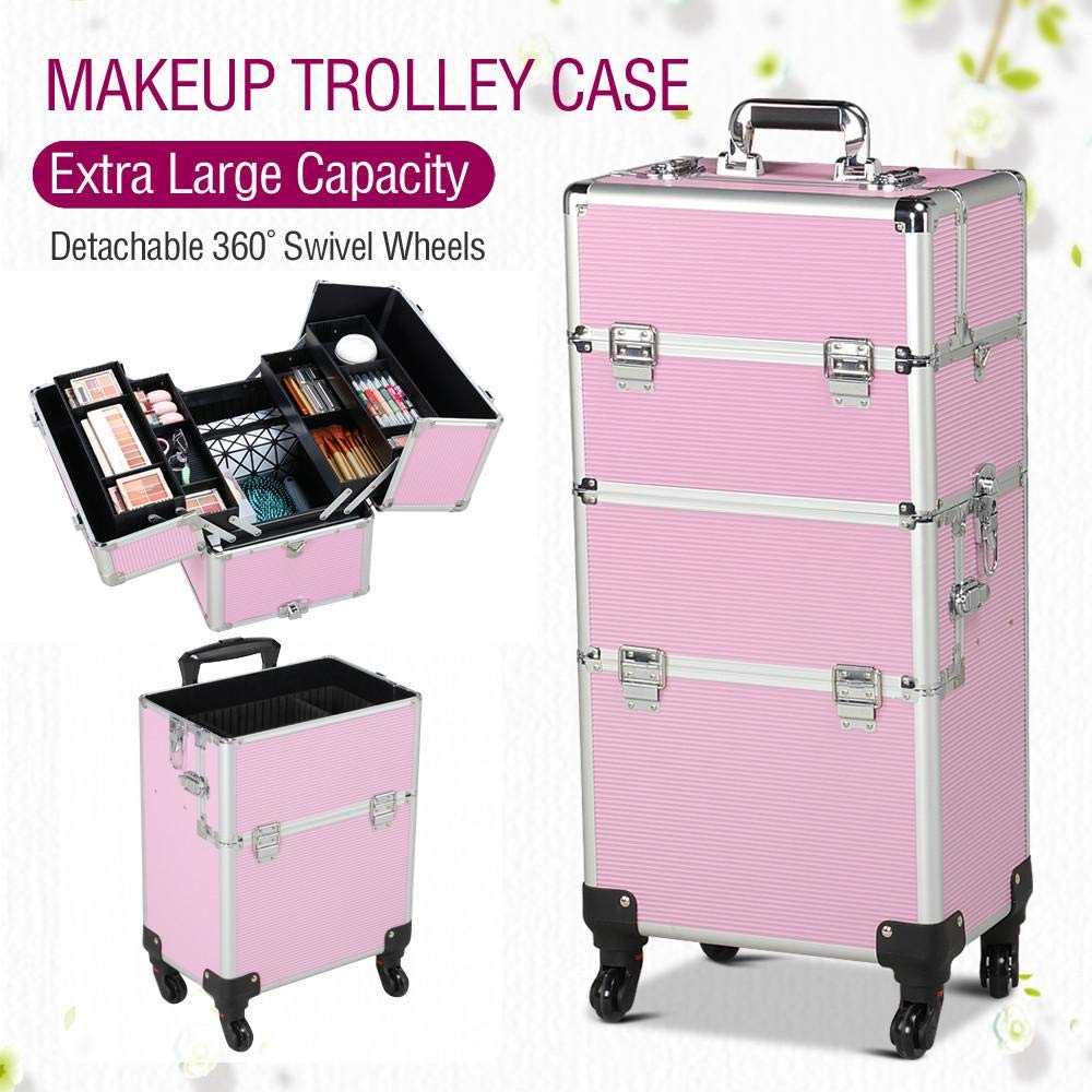 Best Rolling Makeup Case 3 In 1