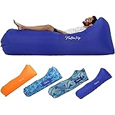 PUFFIN TRIP Inflatable Lounger Ergonomic Air Sofa Couch, Portable Beach & Camping Chair, Water Proof Couch for Picnics Hiking