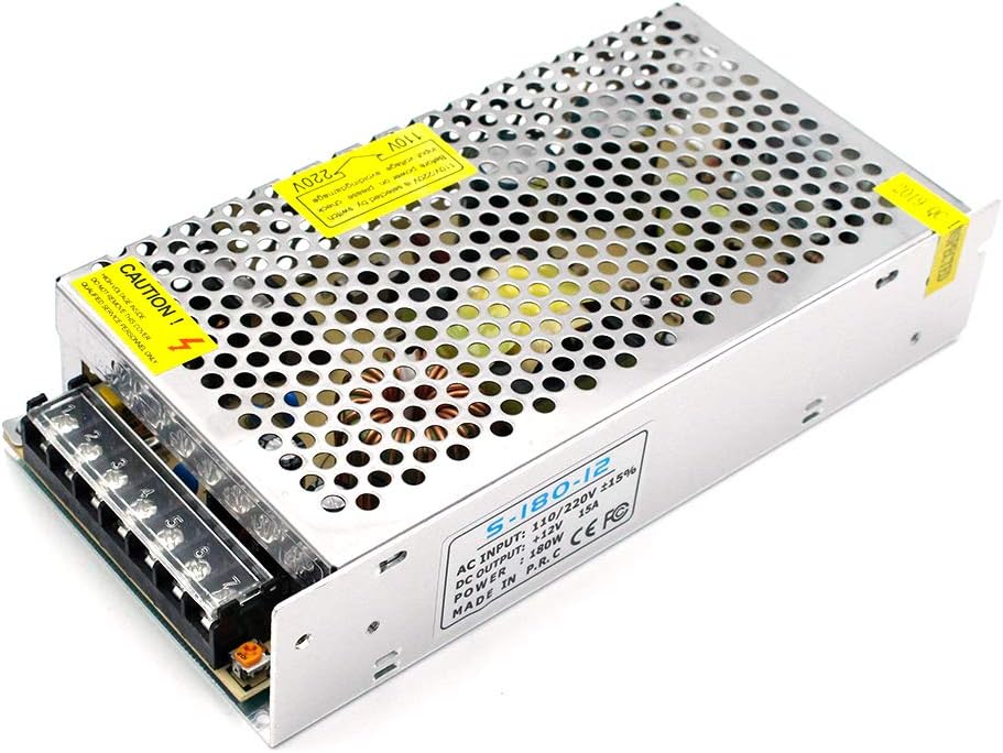 inShareplus 12V 15A 180W DC Switching Power Supply 110/220V input