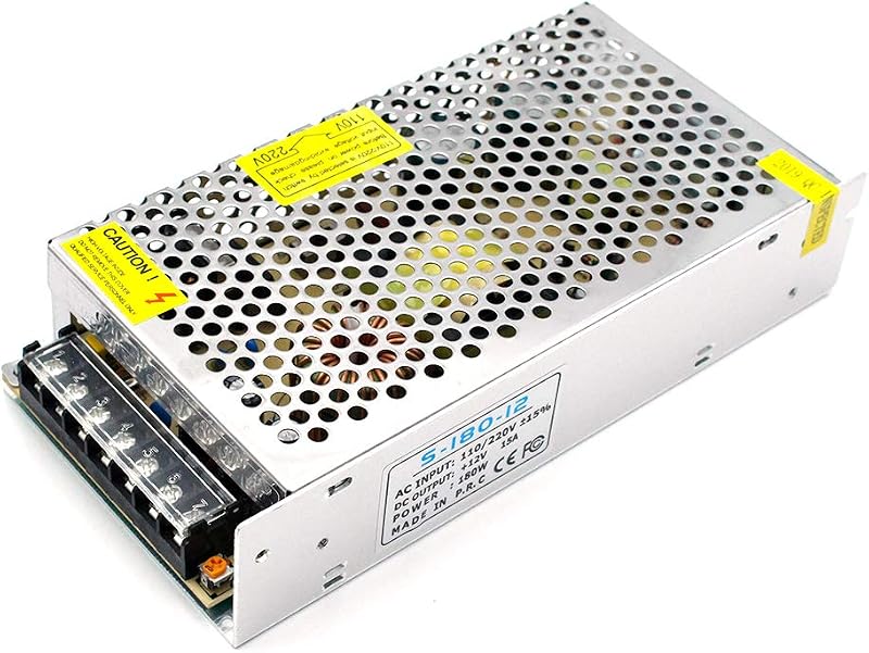 inShareplus 12V 15A 180W DC Switching Power Supply 110/220V input