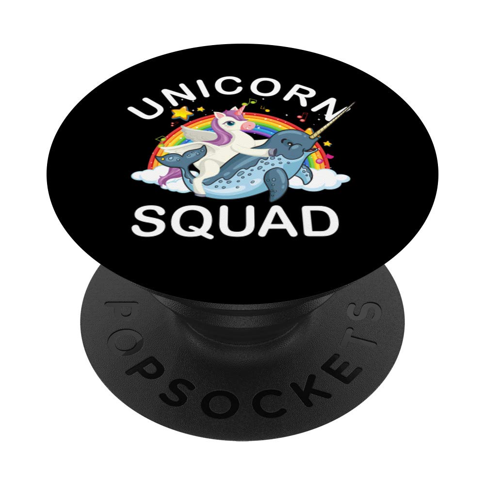 Funny Narwhal Unicorn Squad Vintage Enchanted Animal Gift PopSockets PopGrip: Swappable Grip for Phones & Tablets