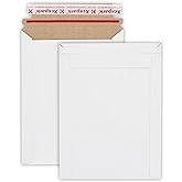 Xxcxpark 25 Pack Rigid Mailers 9.25 x 11.75 inches, Self Seal Photo Document Mailers Premium Cardboard Keep Flat Envelopes for Photos, Pictures, Papers, Files, CD