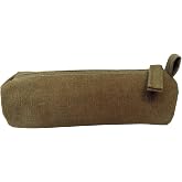 Enyuwlcm Heavy Canvas Stationery Portable Compact Simple Zipper Pencil Case and Durable Small Medicine Bag 1 Pack Khaki