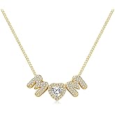 Valentines Day Gifts for Her Custom Name Necklace for Women, Personalized 14K Gold Plated Nameplate Necklace, Custom Letter Pendant, Customized Jewelry Gift for Mom, Wife, Girfriend, or Daughter Birthday Christmas Gift