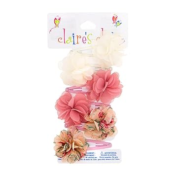 Claire S Club Kids Flower Snap Hair Clips 6 Packclaire S Club