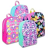 Wholesale Boys & Girls Character and Animal Backpacks with Adjustable, Padded Back Straps in Bulk, 24 Cases Per Bundle (Girls)