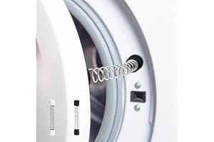 VASZU Washer Door Prop, Magnetic Front Load Washing Machine Door Stopper Keep Washer Door Open and Dry Prevent Odors Moldy, Flexible Silicone Holder Damping Fit Most Washing Machines 2 Packs(Black & White)