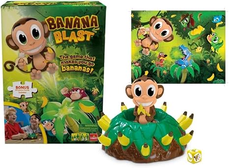 Amazon バナナブラスト サルがジャンプするまでバナナを引き抜くゲーム おもちゃ雑貨 手品 おもちゃ