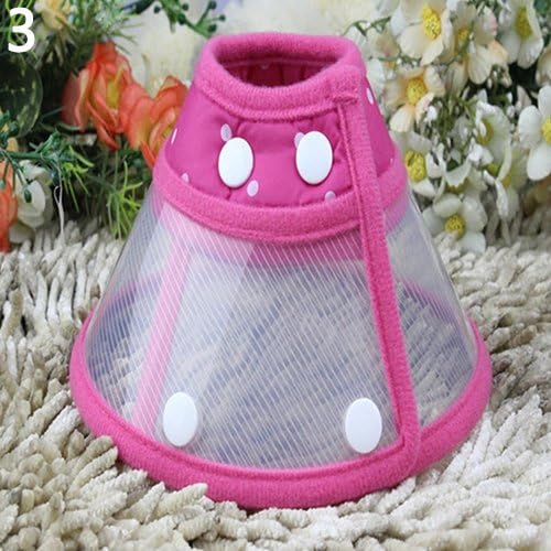 xmelug Recovery Pet Cone, Puppy Pet Dog Cat Comfy Cone Neck Collar Anti-Bite Medical Recovery Protection for Puppies, Small Dogs and Cats Pink S