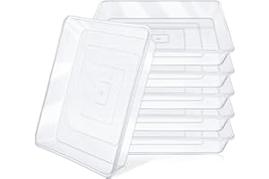 Greaner Clear Plant Plates to Catch Water, 12 Inch Durable Thick Saucer for Flower Pot, Square Plant Saucer Plant Trays for P