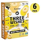 Grain Free, Plant Based Honey Cereal by Three Wishes | More Protein, Less Sugar, Zero Grains |8.6 oz, 6-pack