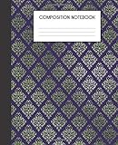 Composition Notebook: Indigo Sage Pattern College Ruled Notebook Lined School Journal