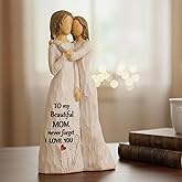 NAN ZAI NAN FANG Mother Daughter Figurine Gifts for Mom from Daughter 5.5" Resin Sculpted Hand-Painted Figure Birthday Mothers Day Thanksgiving for Moms Mother-in-Law