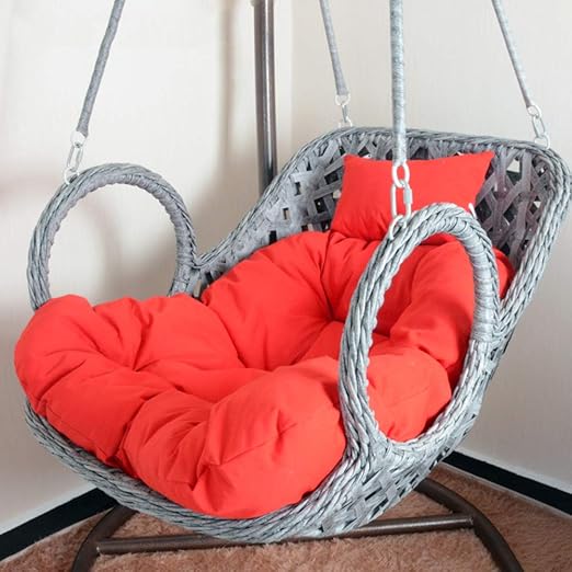 Caixin Schaukel Hangende Korb Sitzkissen Weich Verdicken Sie Hangende Ei Hangematte Stuhl Pads Terrasse Garten Liegestuhl Kissen Ohne Standfuss C 100x85cm 39x33inch Amazon De Kuche Haushalt