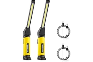 Napatyre Rechargeable Work Light, 1000 Lumens Bright LED Work Light with Magnetic Base, 120° Rotate Mechanic Light 3 Modes Ma