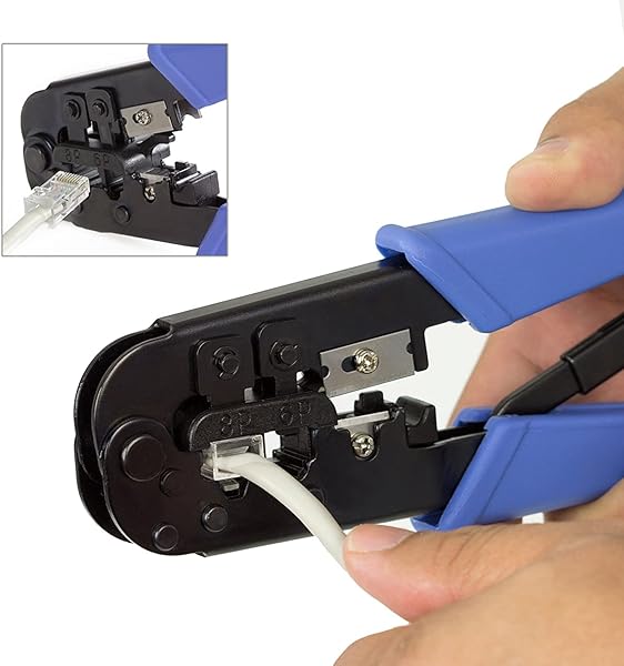 TRENDNET CRIMPING TOOL, CRIMP, CUT, AND STRIP TOOL, FOR ANY ETHERNET OR TELEPHONE CABLE, BUILT-IN CUTTER AND STRIPPER, 8P-RJ-45 AND 6P-RJ-12, RJ-11, ALL STEEL CONSTRUCTION, BLACK, TC-CT68