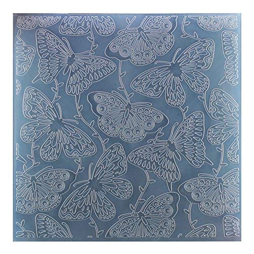 Kwan Crafts Large Size Butterfly Plastic Embossing Folders for Card Making Scrapbooking and Other Paper Crafts, 19.8x19.8cm