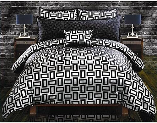 Kathy Irelland Home City Balance Comforter Set, King, Graphite/Black, 5 Piece
