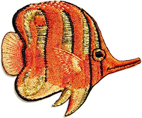 Tropical Fish Figure Logo Jacket T shirt Patch Sew Iron on Embroidered Badge Sign Costum