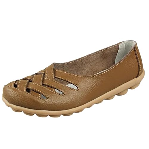 Vogstyle Damen Neu Hohl Mokassins Flach Loafer Slipper Schuhe