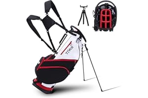 TIVOR Golf Stand Bag - 14-Way Full-Length Dividers,Golf Bag with 8 Spacious Pockets - Lightweight Golf Bag for Men and Women with 3D Hip Pad, Stable Legs & Phone Holder