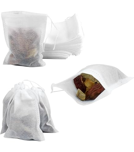 Sachet De The A Remplir Réutilisable Kitchencraft Spice Bags For Cooking, Loose Tea And Mulled Sachet Tissus - View #2