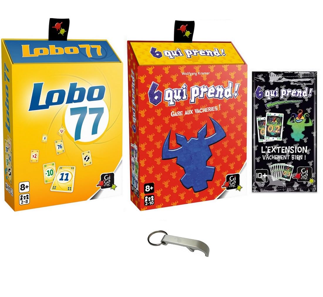 Set of 2 Games, Lobo 77 + 6 Jokers + Expansion Vachement Gut + 1 Yoyo Blumie