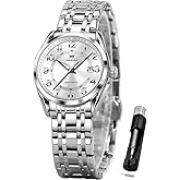 OLEVS Womens Watches Classic Dress Quartz Female Wristwatch Ladies Stainless Steel Waterproof Luminous Date Easy Read Watch for Lady
