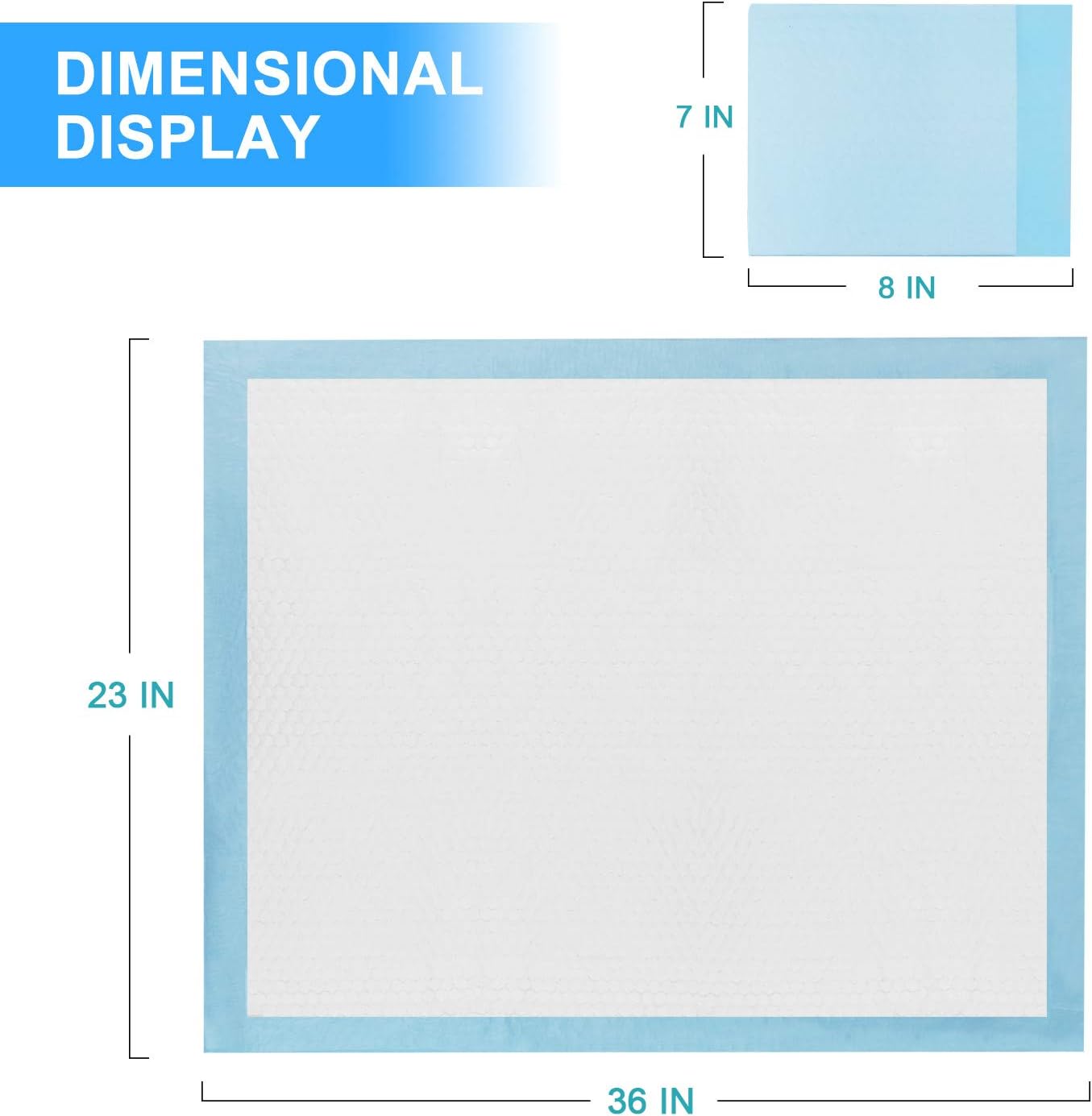 Zdolmy Super Absorbent Disposable Underpads - Bed Pads for Incontinence - Ultra Absorbent 85g Bulk Bed Pads for Adults, Pets, Furniture – Thick Incontinence Bedding & Furniture Protect(36Lx23W,10Pads): Health & Personal Care