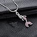 Andyle Fairytale Mermaid Crystal Pink Silver Tone Necklace for Girls and Teens