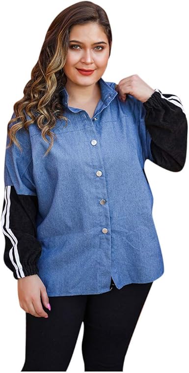 plus size denim tunic shirt