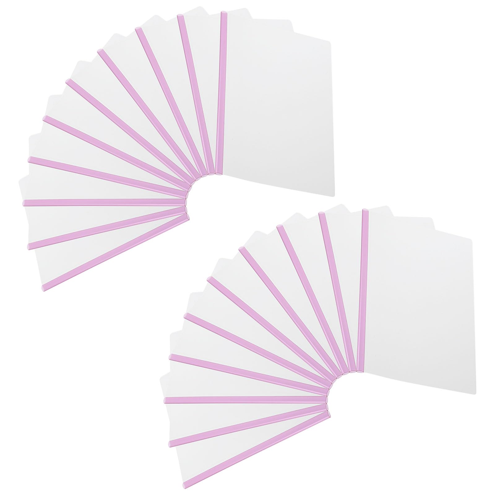 PATIKIL Clear Report Covers with Sliding Bar, 20 Pcs 8 mm Slide-Grip Resume Cover 50 Sheets Capacity, A4 Presentation Folders for File, Resume, Red