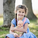 Aolso Baby Doll Carrier 14-18in Front Back Adjustable Cotton Pink Flower view 5