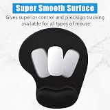 Hsurbtra Ergonomic Gel Mouse Pad with Wrist Rest 9.5x8.3 inch Jet Black view 4