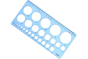 ARUICHENG Plastic Circle Stencil Template - Multi-Function Circle Template for Drawing, Drafting Tools - Blue