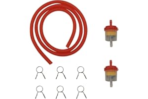 WELANDYA Gas Fuel Filter Hose Tube Line for 50cc-150cc Scooter ATV Motorcycle Parts Go karts Parts Tao Tao Dirt Bike Moped Pocket Bike XRS Buggy Carter Brothers (red)