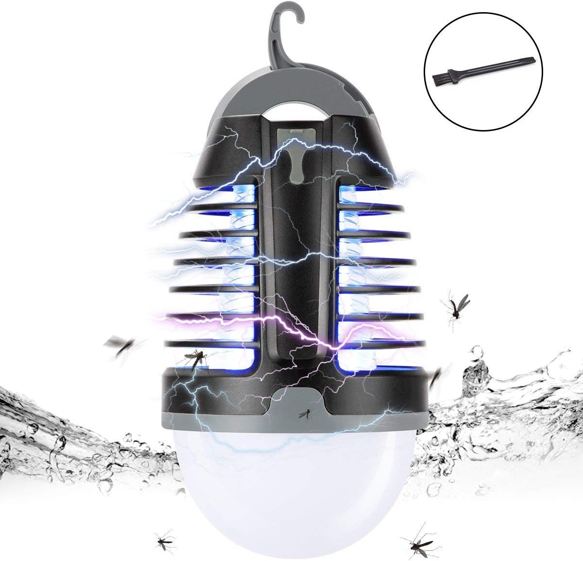 MojiDecor Electric Mosquito Killer 2-in-1 Electric Mosquito Killer Mosquito Repeller Camping Lamp Waterproof Camping UV Lamp LED Portable Mosquito Lamp with 2000mAh Tent Lantern for Anti Bug Insect