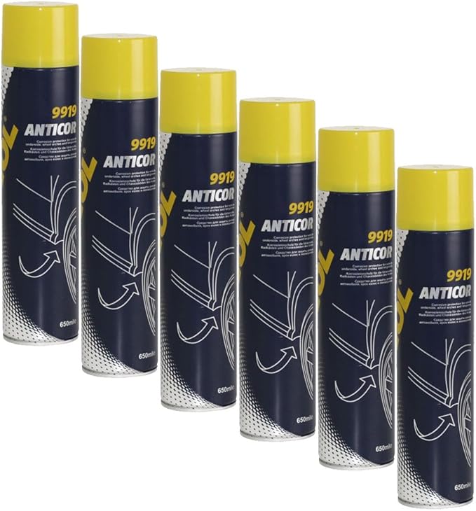 6 x 650ml MANNOL 9919 Anticor Schwarz / Unterbodenschutz Bitumen ...