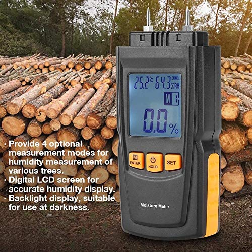 XINGDONG Holzfeuchtigkeitsmessgerät, Digitale LCD-Display Holzfeuchtigkeitszählermeter Luftfeuchtigkeit Tester Timber… – Bild 3