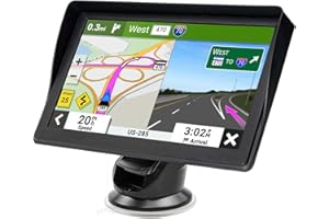 AXIOVINEX GPS Navigator for Car Truck RV - 7'' HD Touchscreen Navigation System, Latest 2025 Maps Free Lifetime Updates, Speed & Red Light Warning, Turn-by-Turn Voice Guidance, GPS Navigation for All Cars